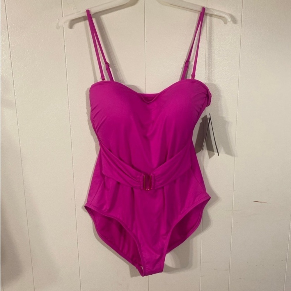 La Blanca Women's Island Goddess Bandeau One Piece Swimsuit NWT size 16 - Picture 5 of 11